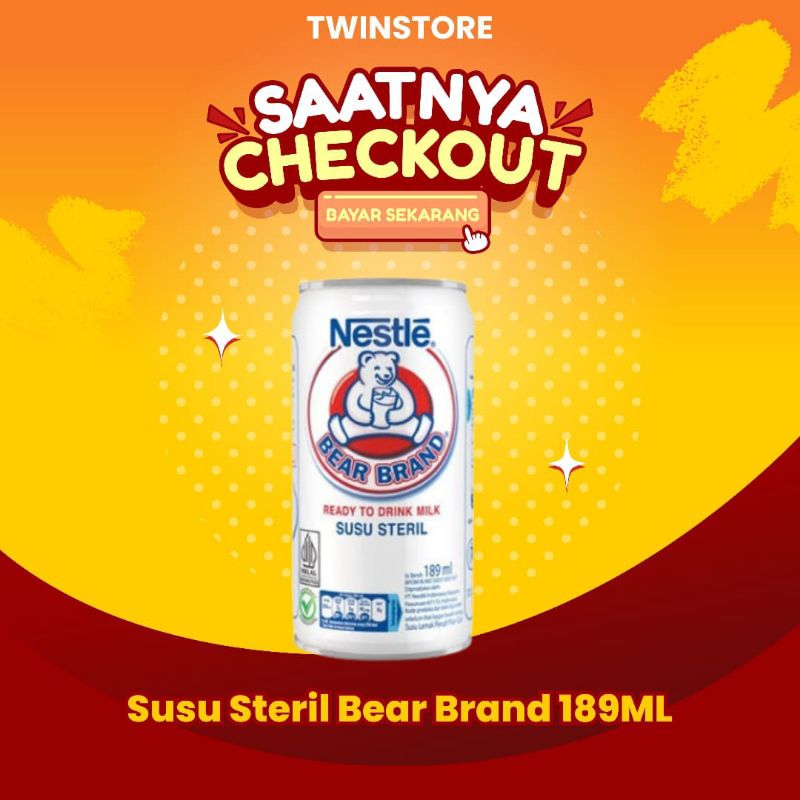 

PROMO 1Pcs Bear Brand 189ML Susu Steril Susu Kaleng Termurah