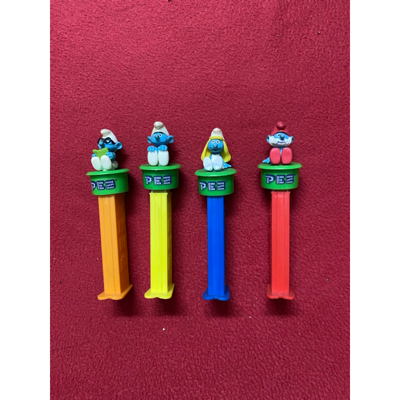 Ready Stock Koleksi Mainan Jadul Pez Candy Dispenser Smurf