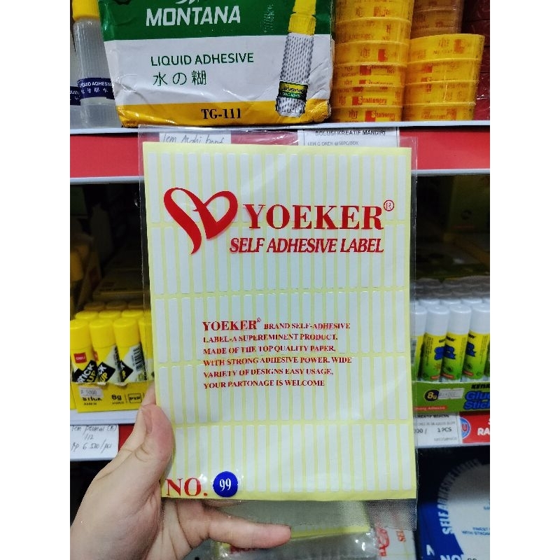 

Label/tipex kertas yoeker 99