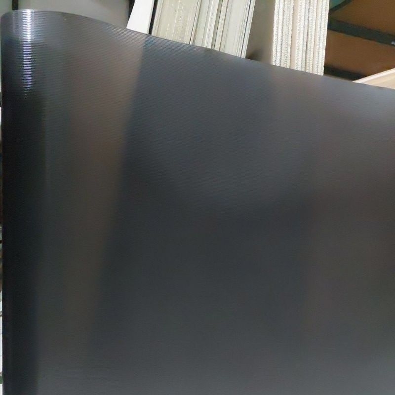 Fiber Pagar Motif Salur Lurus Hitam Per Meter