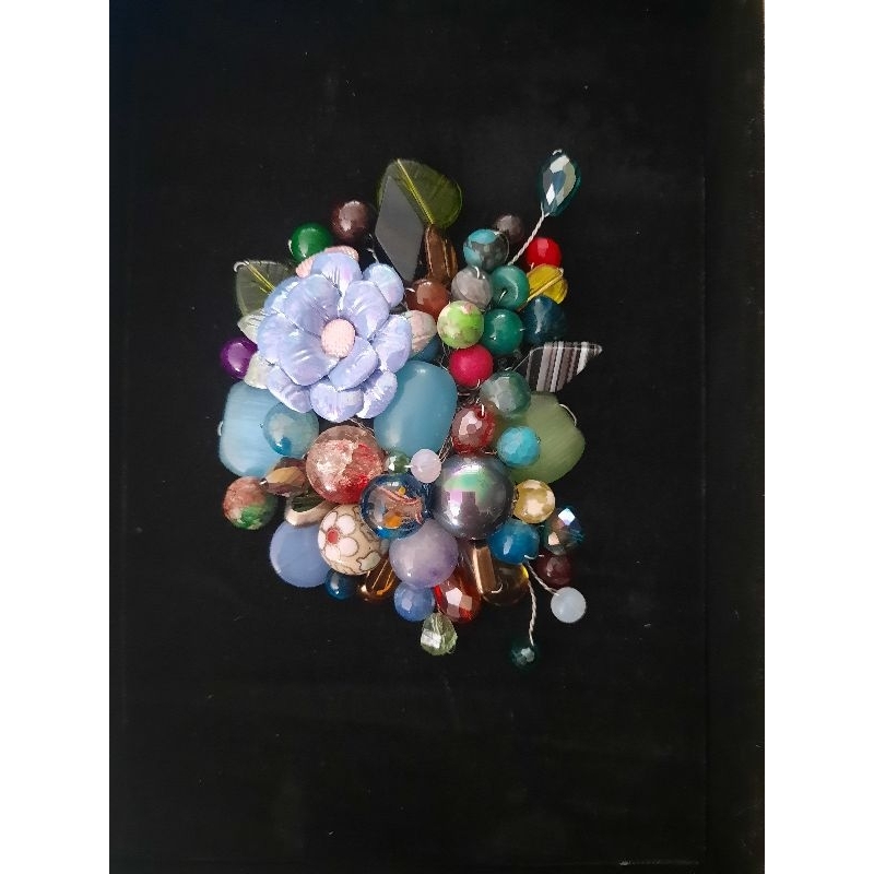 Bros batu agate mix kristal handmade rainbow besar