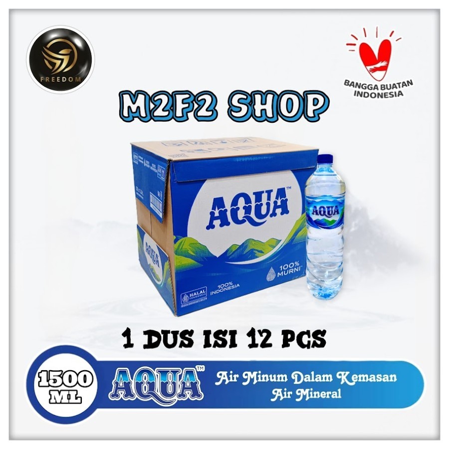 

Air Mineral Aqua Botol Besar - 1500 ml | 1,5 Ltr (Kemasan Karton)