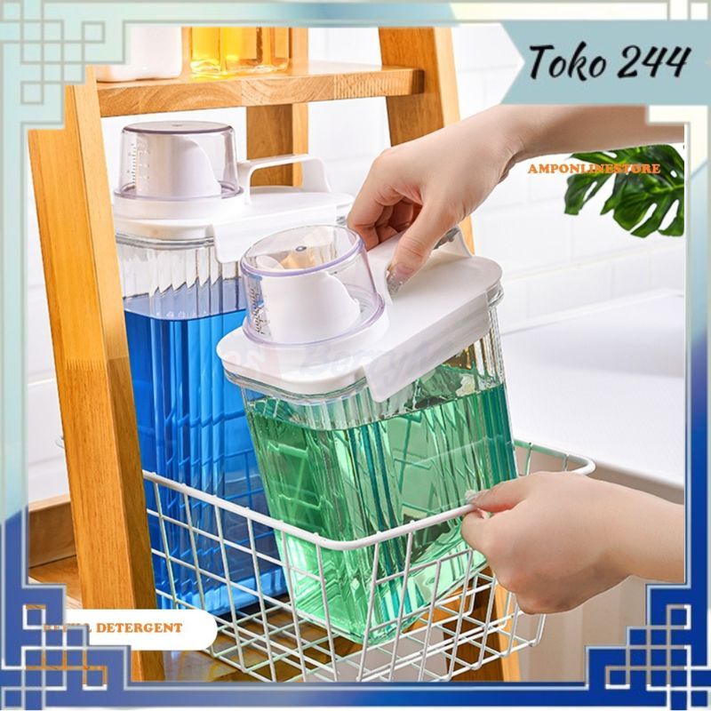 1500ML Botol Refill Deterjen Laundry Cair dan bubuk Transfaran - Wadah Penyimpanan serbaguna