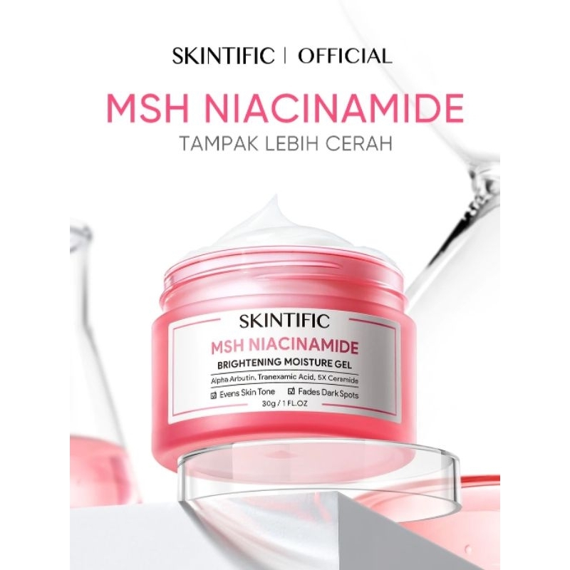 [READY SIAP KIRIM] SKINTIFIC MSH NIACINAMIDE BRIGHTENING MOISTURIZER GEL 30 GRAM PELEMBAP WAJAH SIAN