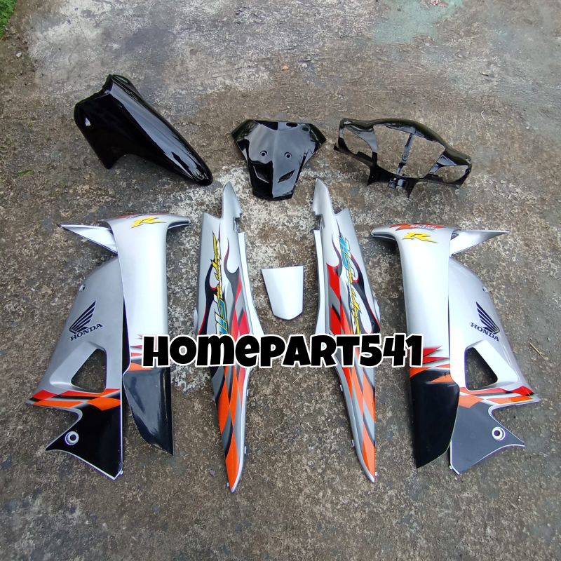FULL BODY HALUS SUPRA FIT NEW FIT S FIT X SILVER HITAM SET STRIPING