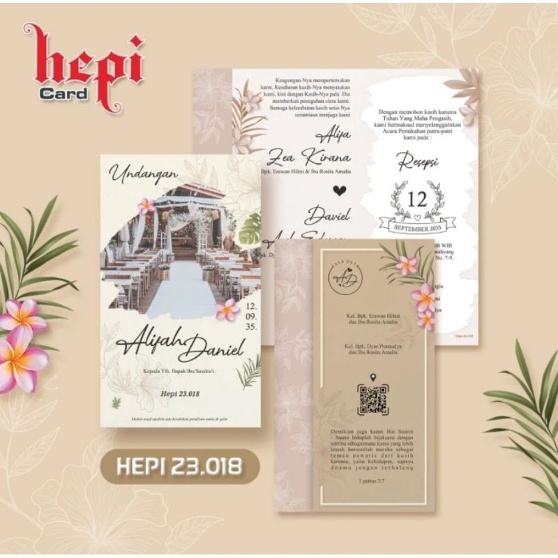 HEPI 23.018 Blangko Undangan Nikah Pernikahan