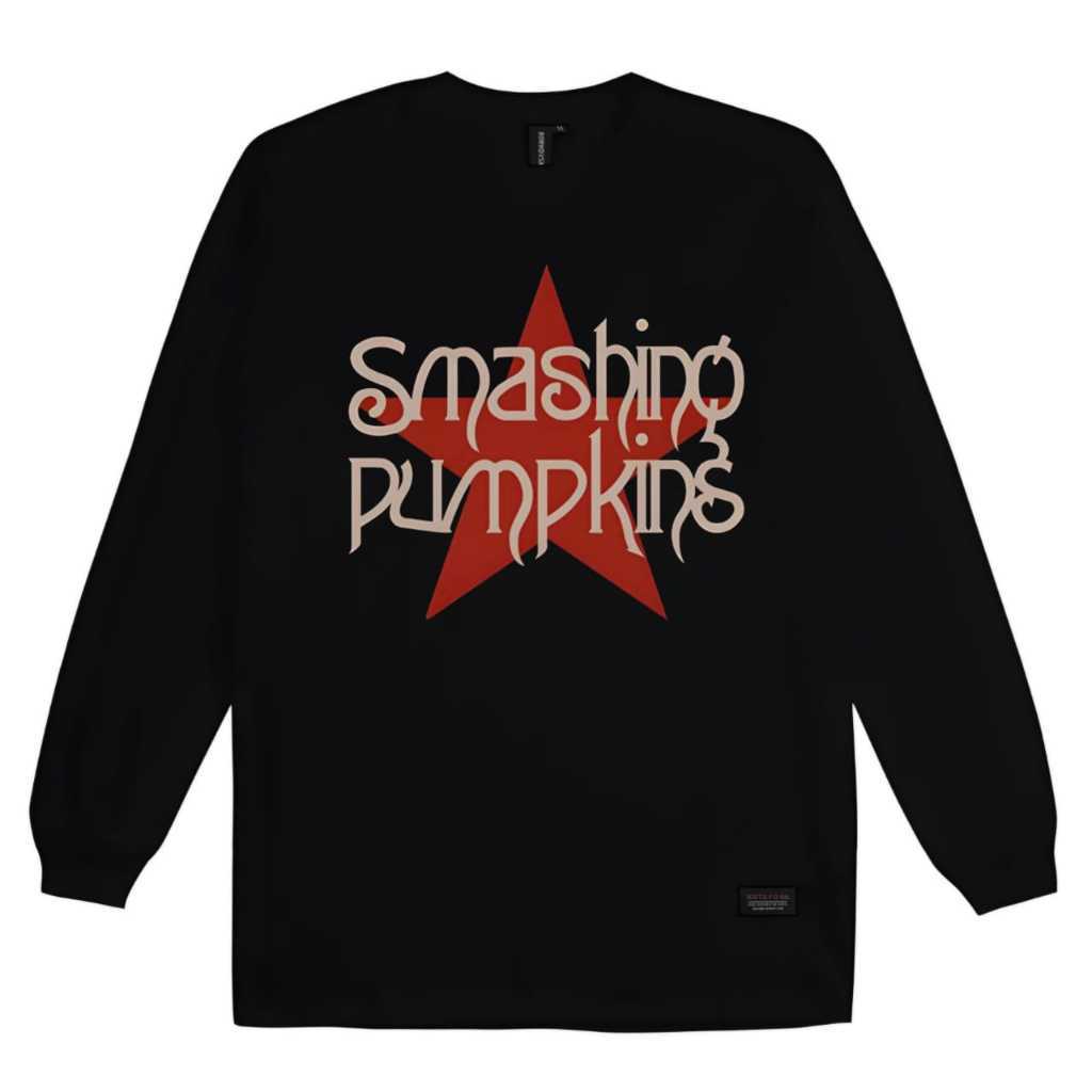 Metafora Tshirt Smashing Pumkins Longsleeve Vintage Kaos lengan Panjang Hitam