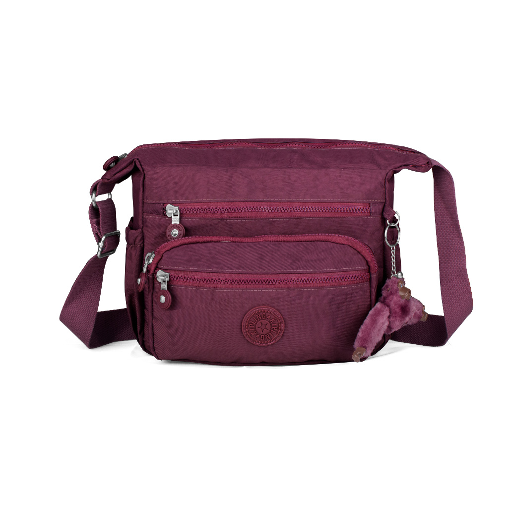 Tas selempang wanita besar nylon / tas selempang kerja import - 17615