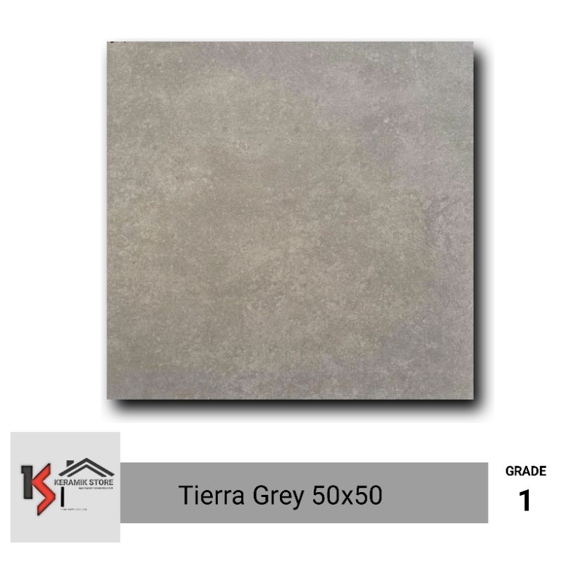 Keramik 50x50 Matt / Keramik Abu Polos 50x50 / Keramik 50x50 Kasar Keramik 50x50 Teras Mulia Tierra 