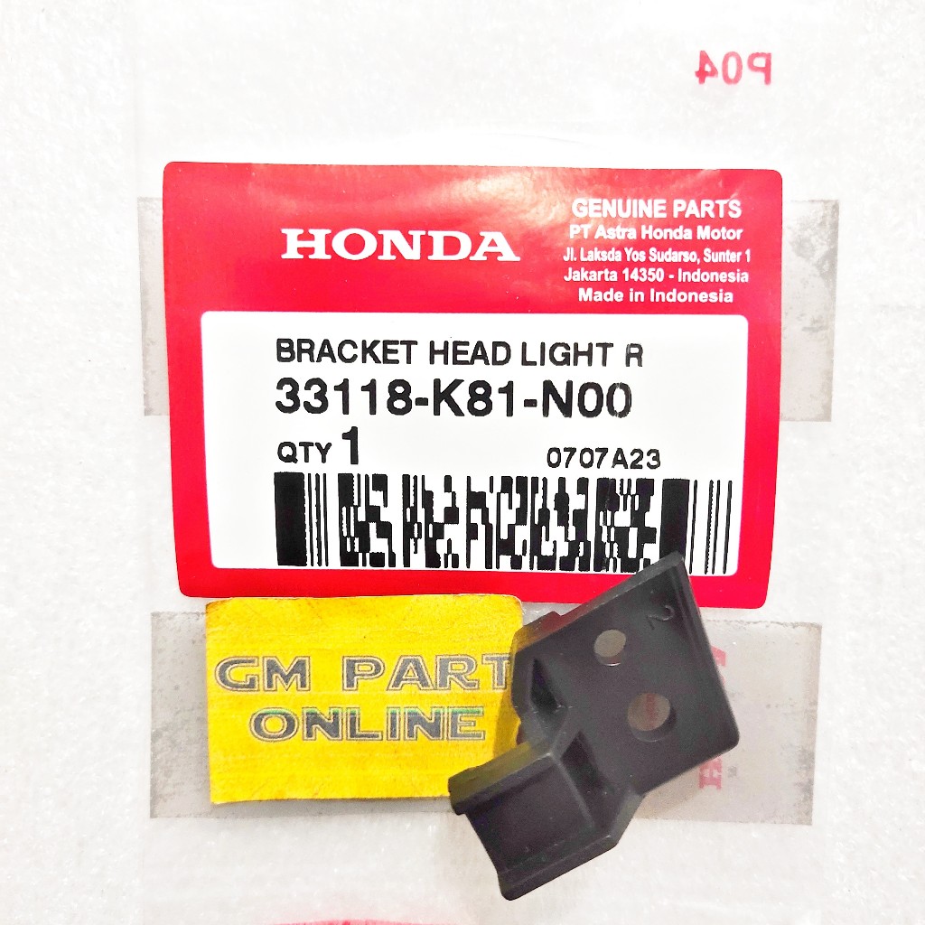 DUDUKAN LAMPU DEPAN KANAN BEAT ECO STREET ORIGINAL 33118-K81-N00