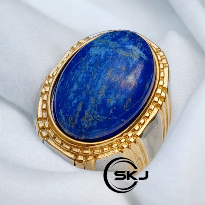CINCIN BATU LAPIS LAZULI RING TITANIUM SUPER