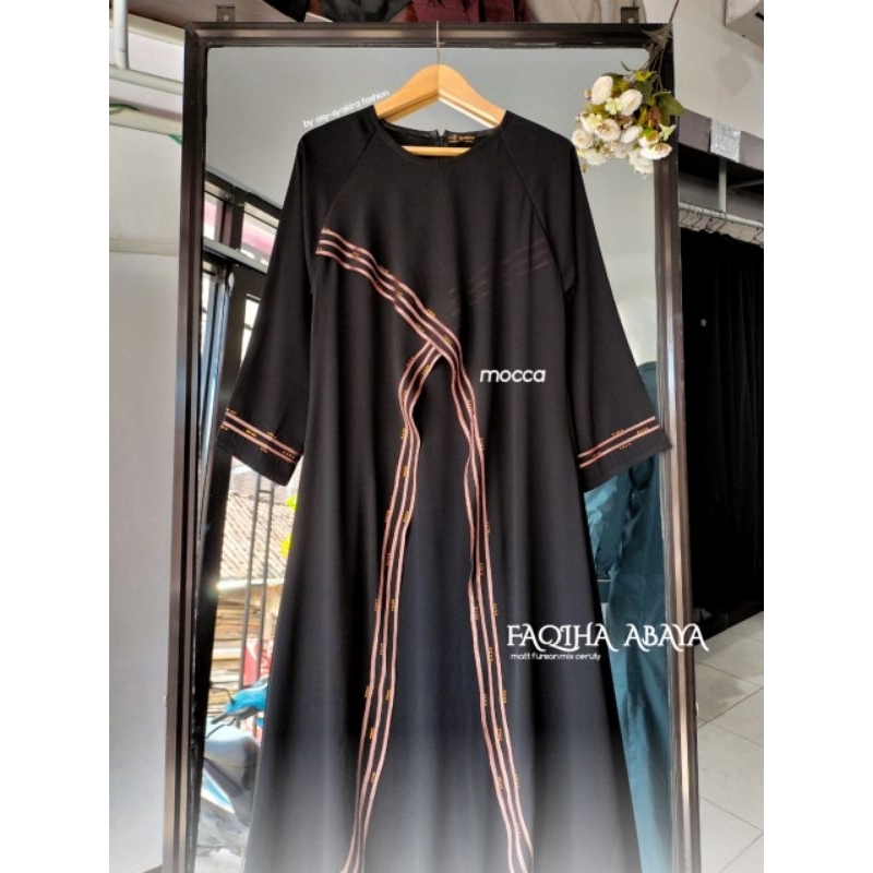 ABAYA FAQIHAH | GAMIS HITAM BY ASY SYAKIRA FASHION TEMBORO