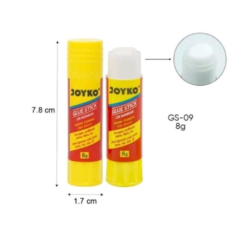 

LEM KERTAS JOYKO LEM GLUE STICK JOYKO 8 GRAM 1 PCS LEM KERTAS