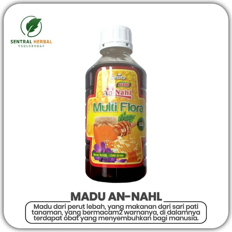 

Madu Murni An-Nahl Multiflora Sehato 1500 Gram BPOM