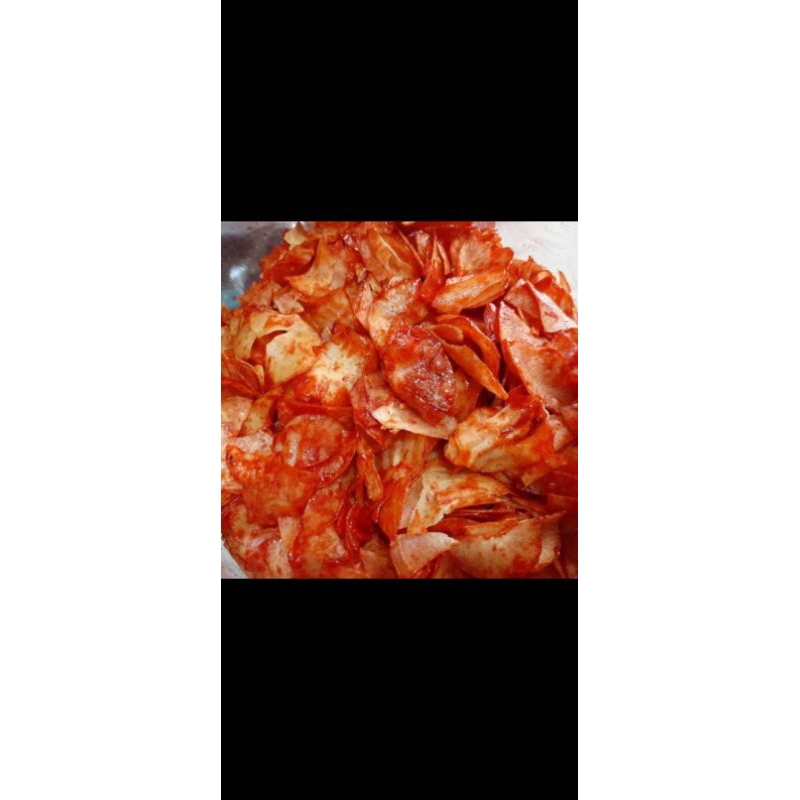 

Keripik singkong lengket dimakan