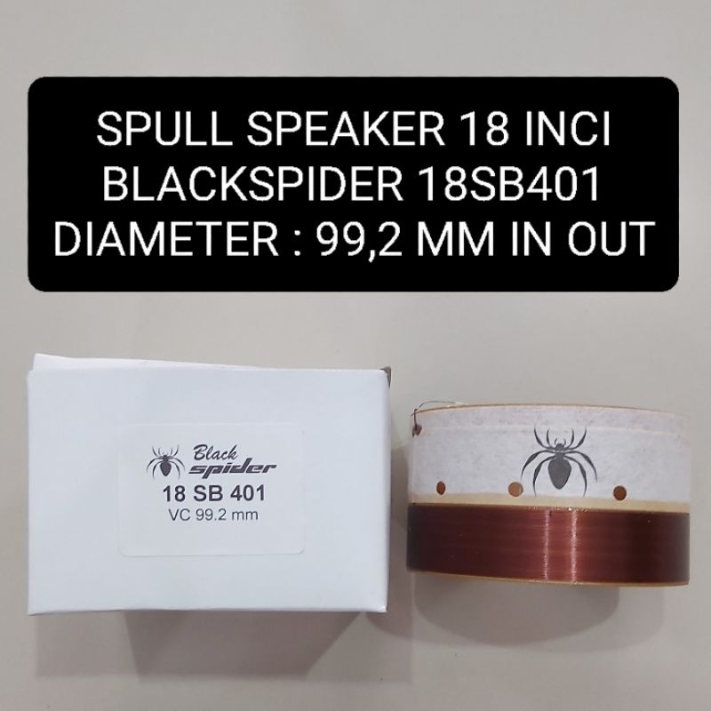 BLACK SPIDER Spull 18SB401 VC 99,2 MM IN OUT Spul 18 Inci Diameter 4 Inci