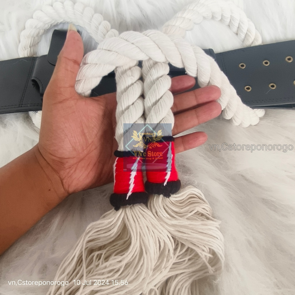 KOLOR WOL JUMBO PUTIH & TELON PREMIUM SEJEMPOL KAKI / kolor / tali kolor / psht / sabuk bopo / sabuk