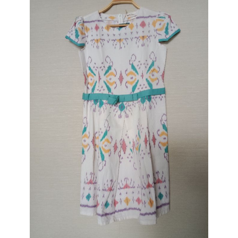 White Batik Dress by Dea Valencia
