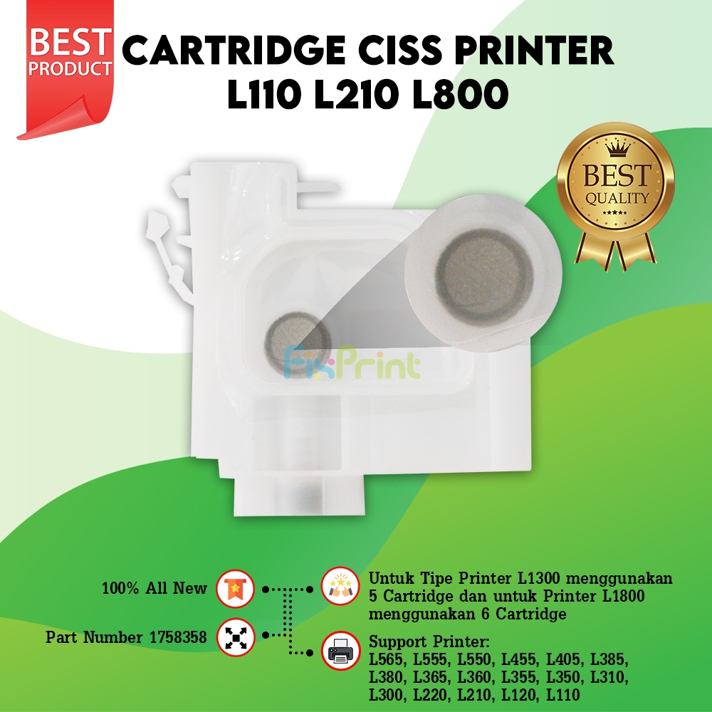 Cartridge CISS Infus Epson L355 L360 L365 Printer L380 L385 L405 L455