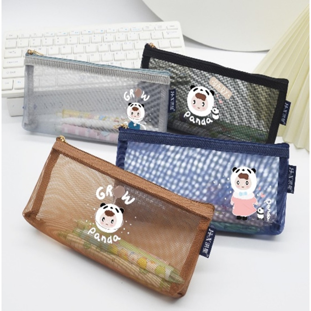 

Kotak Pensil Jala Transparan / Mesh Pencil Case 1207