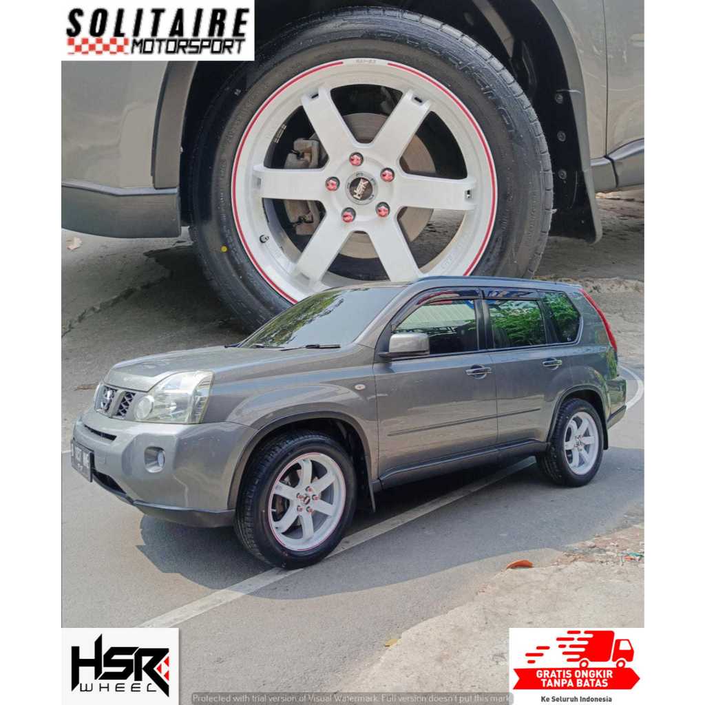 VELG MOBIL XTRAIL RING 15 PCD 5X114,3 HSR RAI S3 WHITE FREE ONGKIR