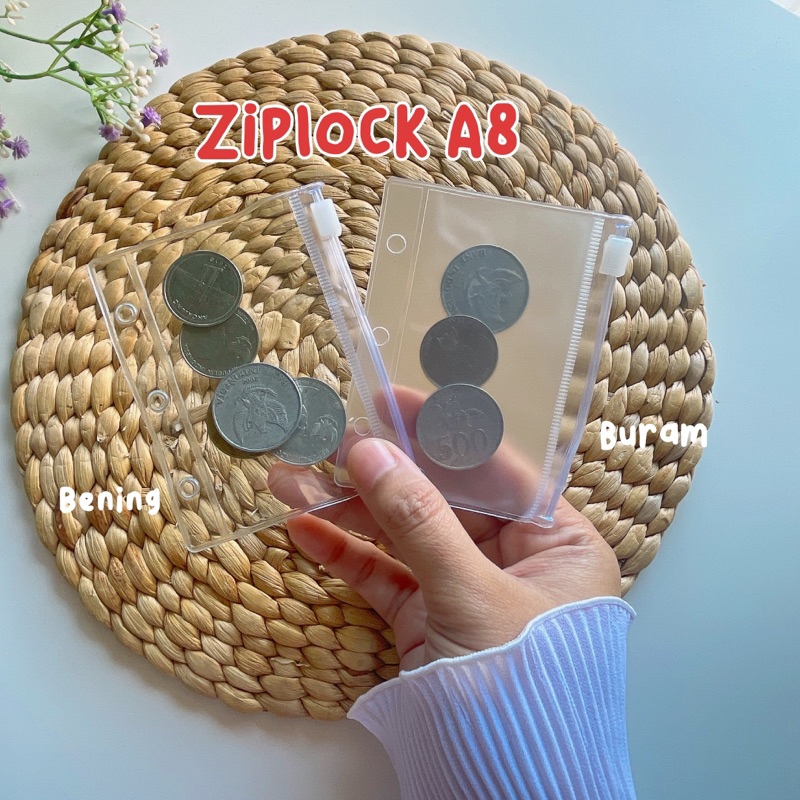 

ZIPLOCK A8 CLEAR / bening untuk binder A8