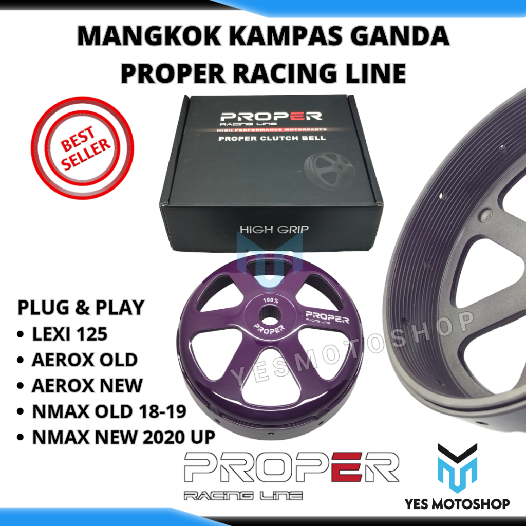 MANGKOK KAMPAS GANDA PROPER RACING LINE AEROX LEXI NMAX NEW AEROX OLD NMAX OLD 2018-2019 100% ORI