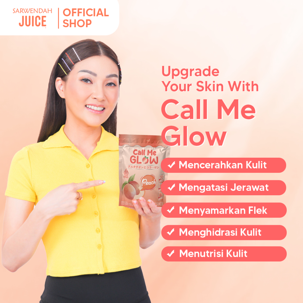 Gigikbunga Sarwendah Juice (Isi 2) Sarwendah Collagen 5 Sachet & Call Me Glow 50Gr - 2 Pcs
