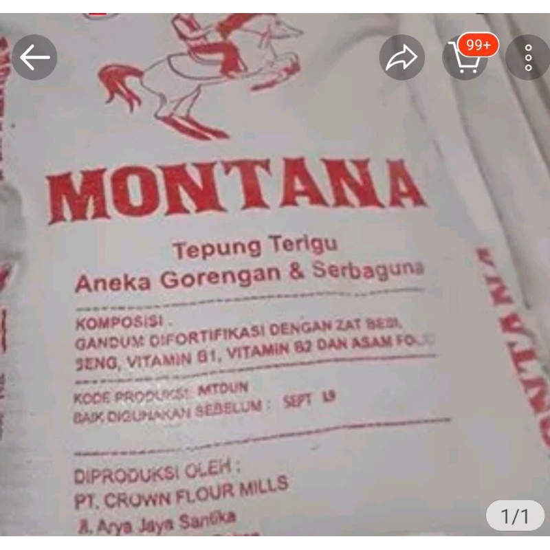 

Tepung terigu Montana1 kg