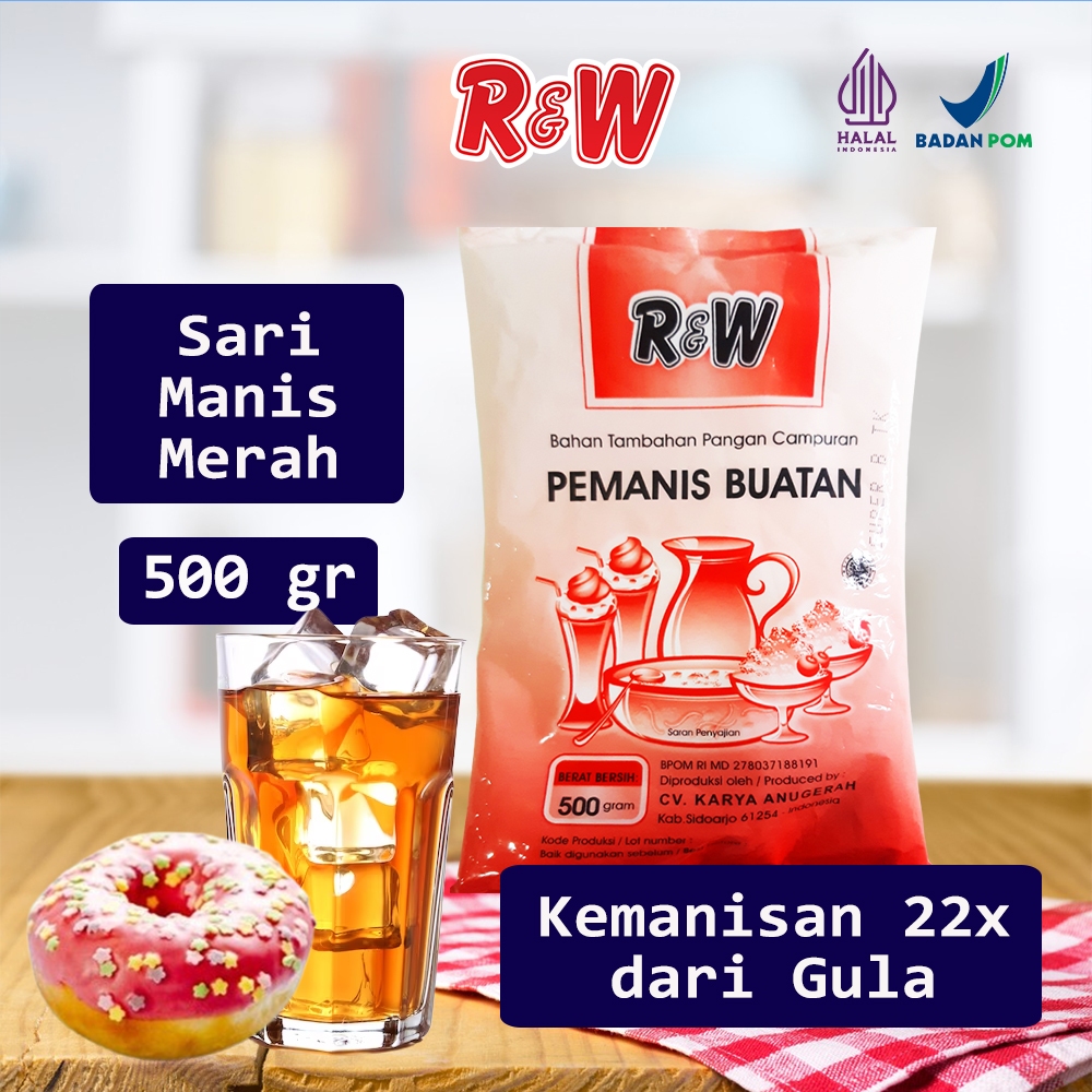 

Sari Manis Pemanis Buatan Sodium Super Merah Rajawali R&W RW 500 gr