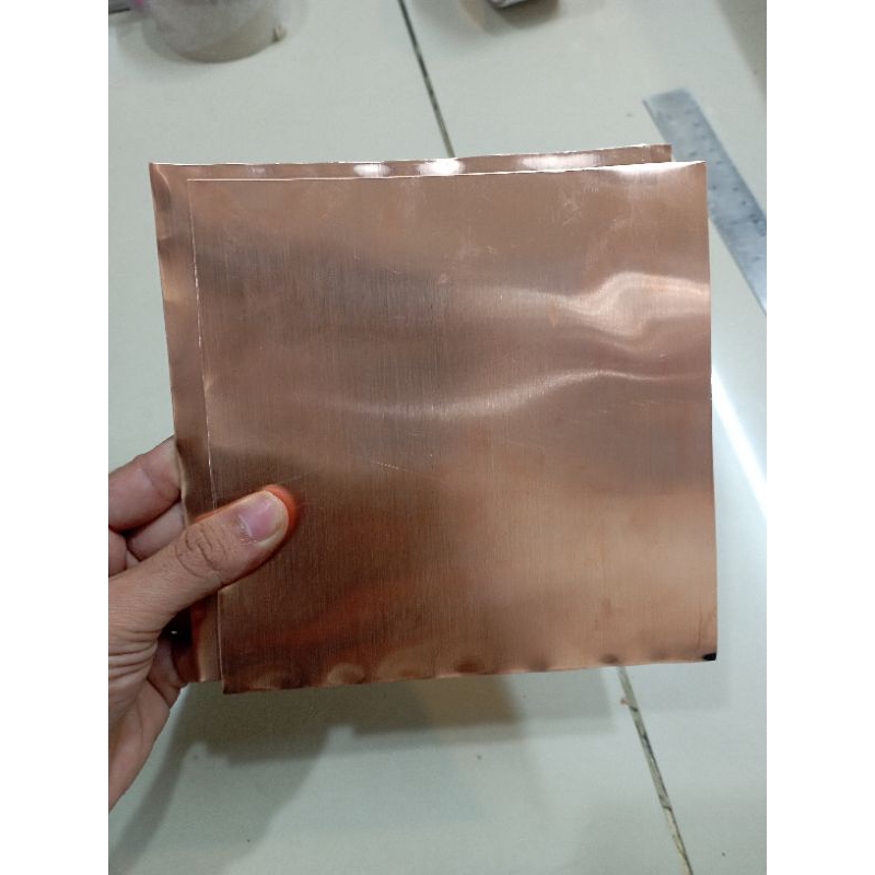 Plat Tembaga Murni 0,15mm x 15cm x 15cm Plat Tembaga Murni