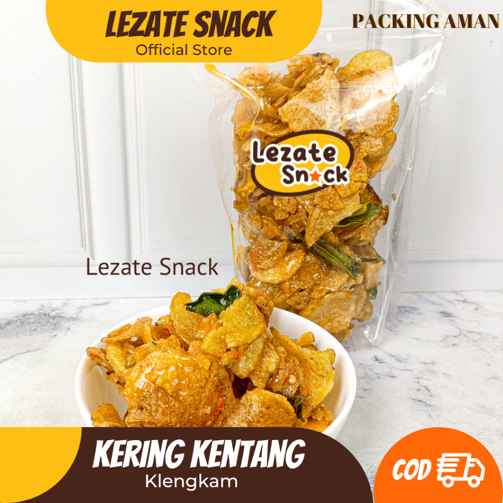 

Kering Kentang Pedas Manis Daun Jeruk 200gr Murah Enak Renyah / Klengkam Solo Kering Kentang Balado Mustofa Teri WAP SHOP