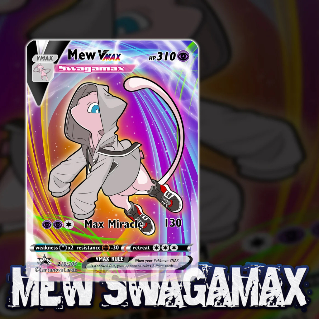 KARTU POKEMON TCG HOLOGRAM SPECIAL (VMAX) - MEW SWAGAMAX