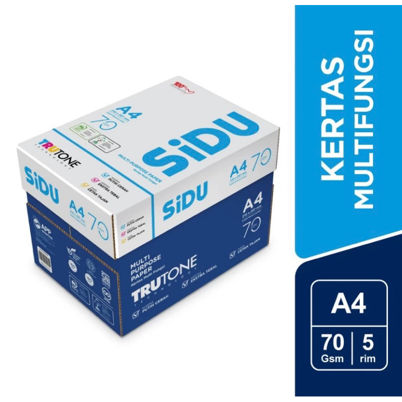 

Kertas HVS Sidu A4 70/75gsm