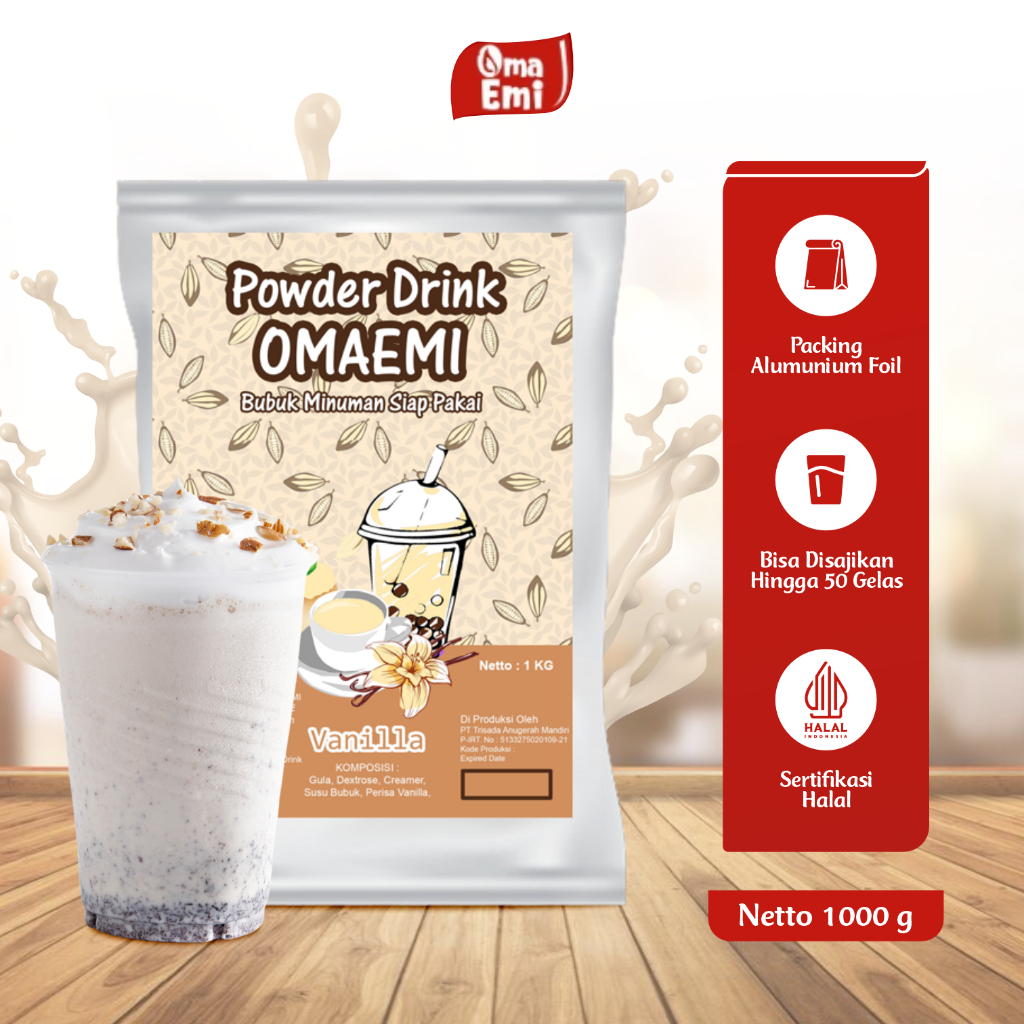 

BUBUK MINUMAN PREMIUM RASA VANILLA 1 KG | BPOM & HALAL
