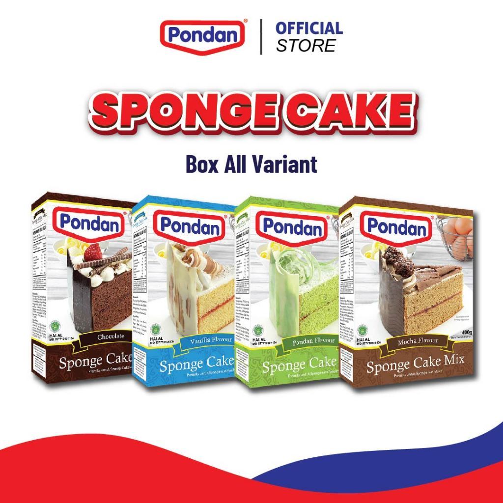 

Pondan SPONGE CAKE BOX 400gr mix Tepung Instan Premix