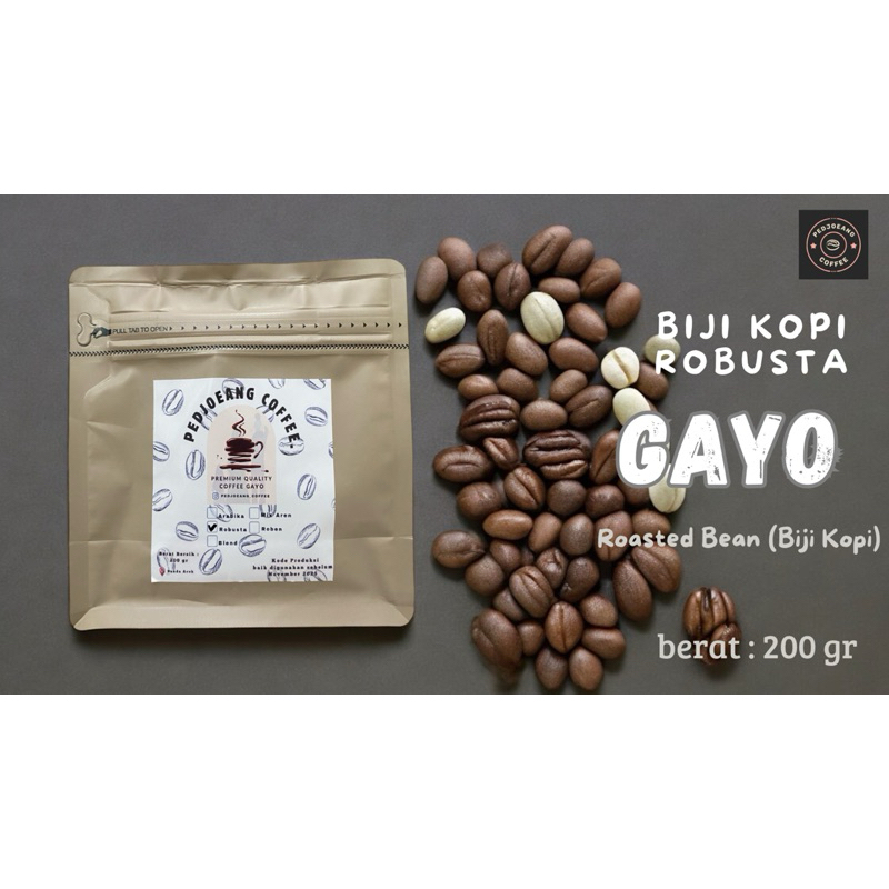 

Biji Kopi Premium Robusta Gayo Pedjoeang Coffee ( 200 gr)