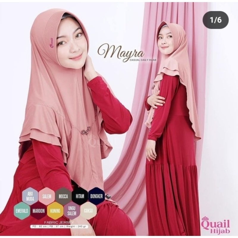 Quail Hijab Mayra Kerudung Jilbab Original