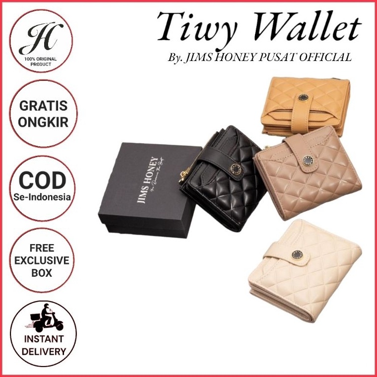 KODE E26E Dompet Mini Jimshoney Tiwi Wallet Original Jims Honey  Dompet Lipat Kecil Murah Free Box E