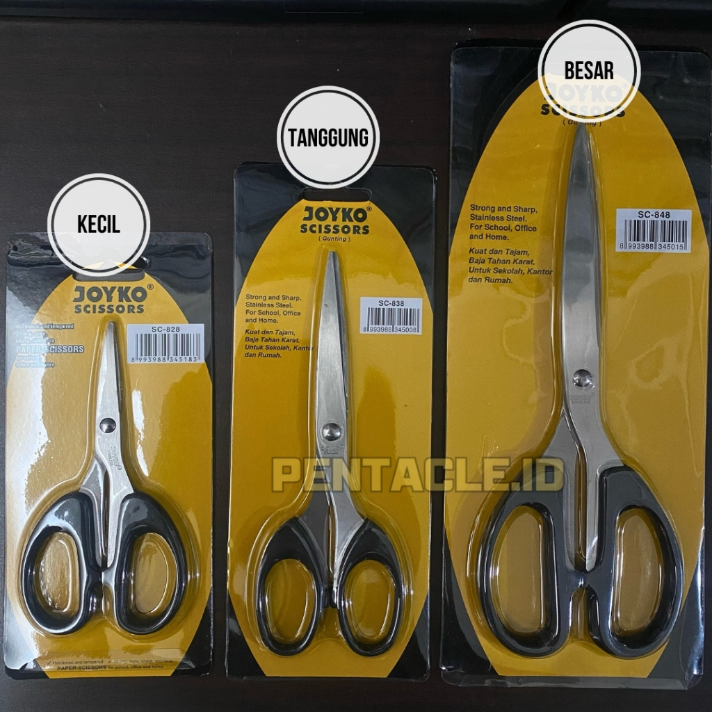 

Gunting Merk JOYKO Ukuran Kecil Type Scissors Pemotong Small Scissors Kertas DIY Potong Bahan Stainless Steel Berkualitas Alat Peralatan Perlengkapan Rumah Tangga Potong Cut Kertas Karton Kardus Box Paper Plastik Plastic Pentacle