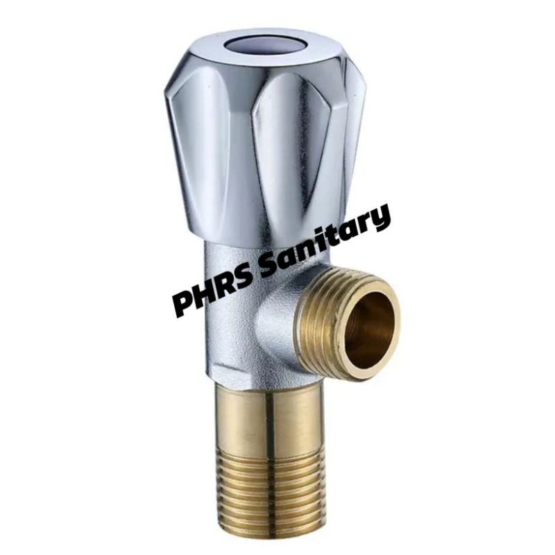 Stop kran single kuningan chrome 1/2 inch / Stop kran 1 slot kuningan