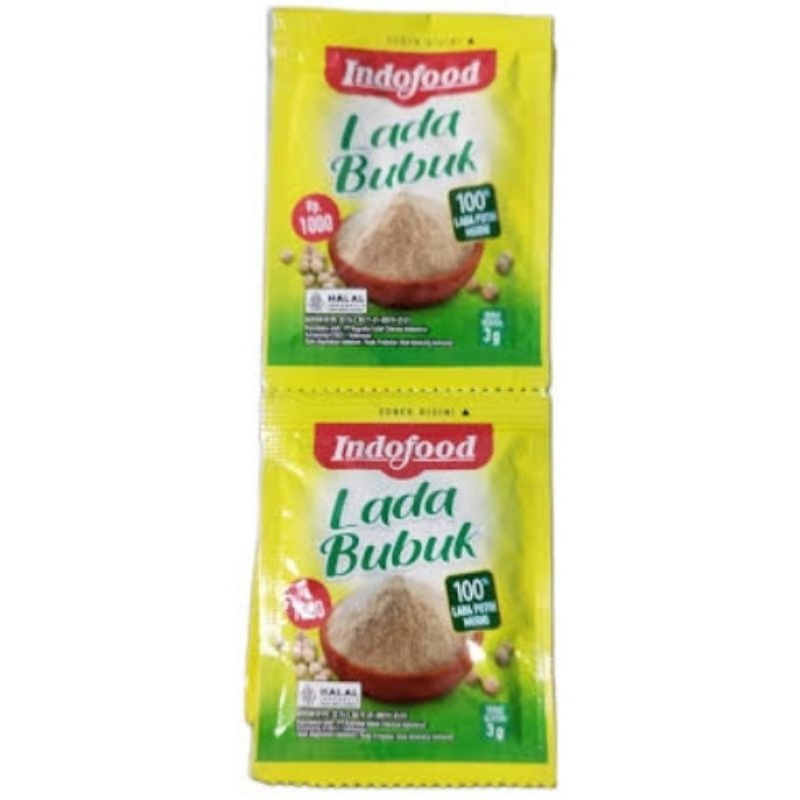 

Indofood Lada bubuk per-6 PCS @3gr Merica Bubuk