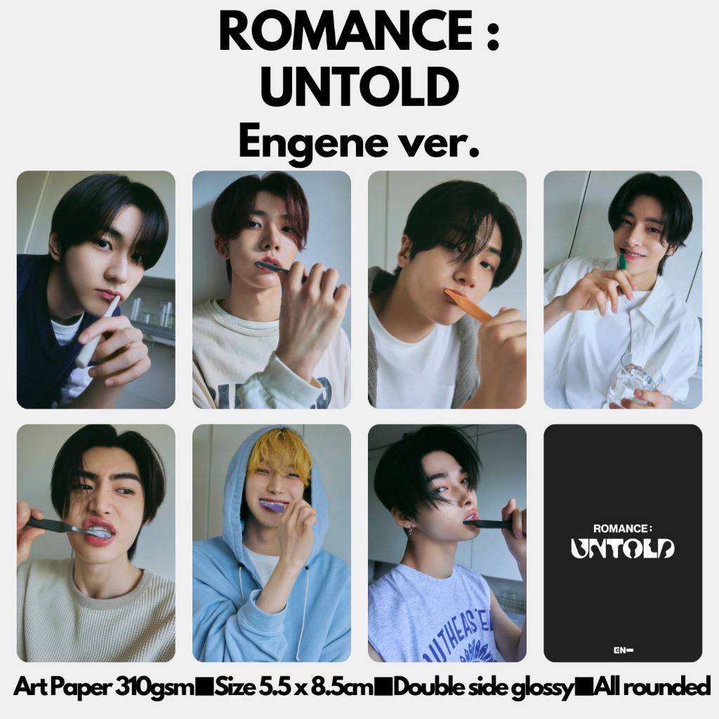 [KUKIRA] Photocard Jungwon Heeseung Jay Jake Sunghoon Sunoo Ni-ki Engene Romance: Untold Inceptio Ar
