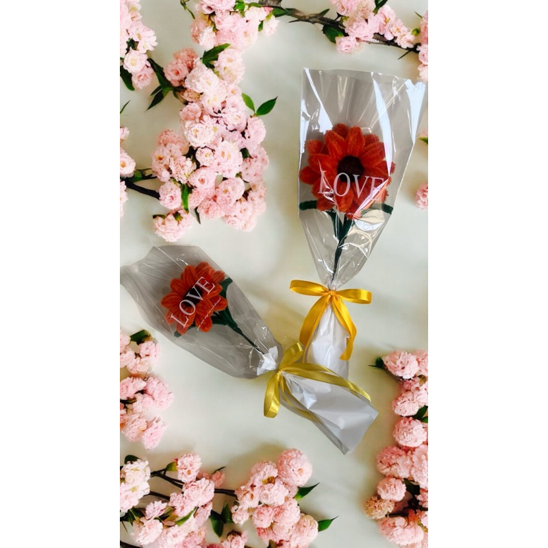 bunga matahari pipe cleaner single || buket pipe cleaner single || bunga matahari pipe cleaner satua