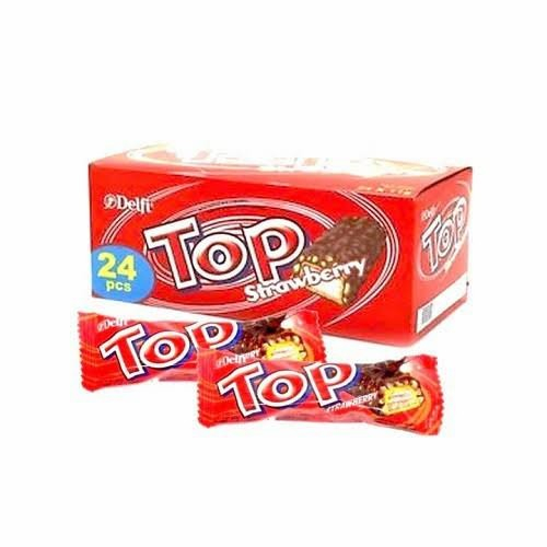 

Delfi Top Cokelat STRAWBERRY 1 Box ( 24 pcs x 9 gr)