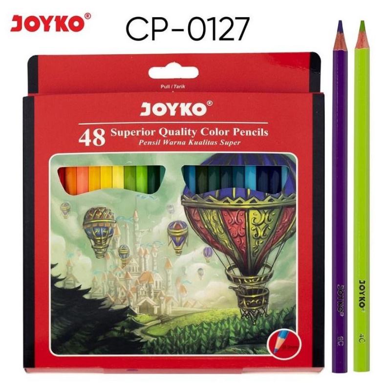 

EKSKLUSIF Pensil Warna CP127 Superior Quality Set 48 Warna Joyko