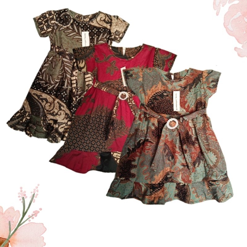 batik anak perempuan lucu motif batik pengiriman random
