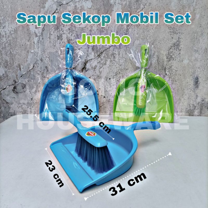 Sapu Mobil Sapu Sekop Pengki Set Jumbo Dustpan Sapu Sekop Pembersih Cikrak Jok Karpet Furniture Meja