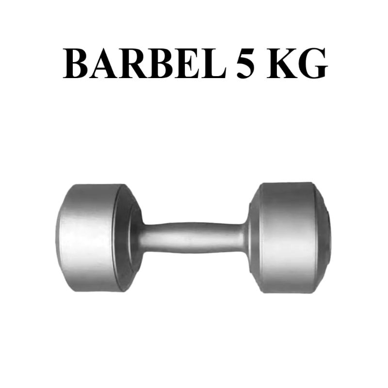 Dumbel 5kg Barbel 5Kg Dumbel Plastik