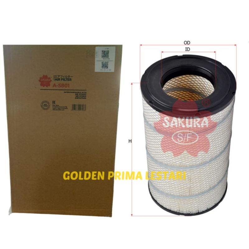 Filter Udara/ Air Filter/ Saringan Hawa A-5801 Sakura